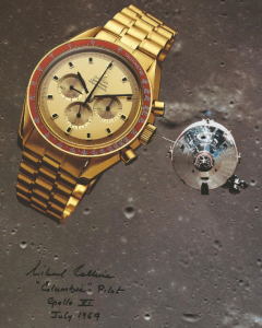 Auction starting price of Apollo 11 Astronaut Michael Collins’s Rare Omega Speedmaster Watch is $105,000