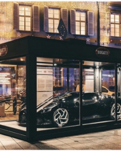 Bugatti displays the most expensive supercar in the world on Christmas