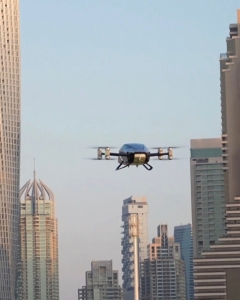 China\'s Flying Taxi makes its 1st Test Flight in Dubai