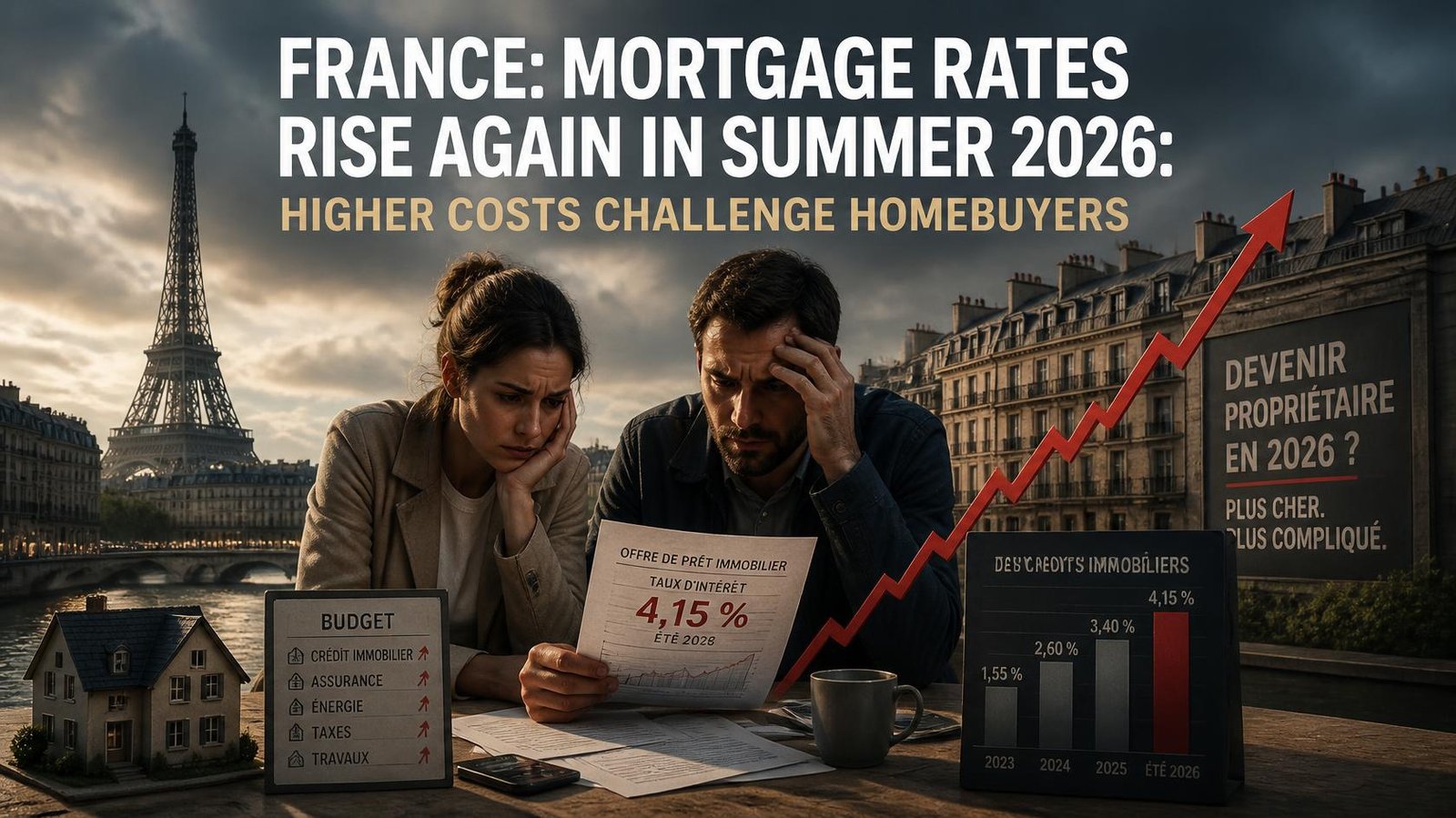 France Mortgage Rates Rise Again in Summer 2026: Higher Costs Challenge Homebuyers