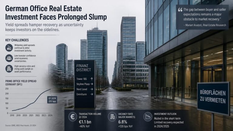 German Office Real Estate Investment Faces Prolonged Slump as Yield Spreads Hamper Recovery