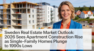 Sweden Real Estate Market Outlook: 2026 Sees Apartment Construction Rise as Single-Family Homes Plunge to 1990s Lows