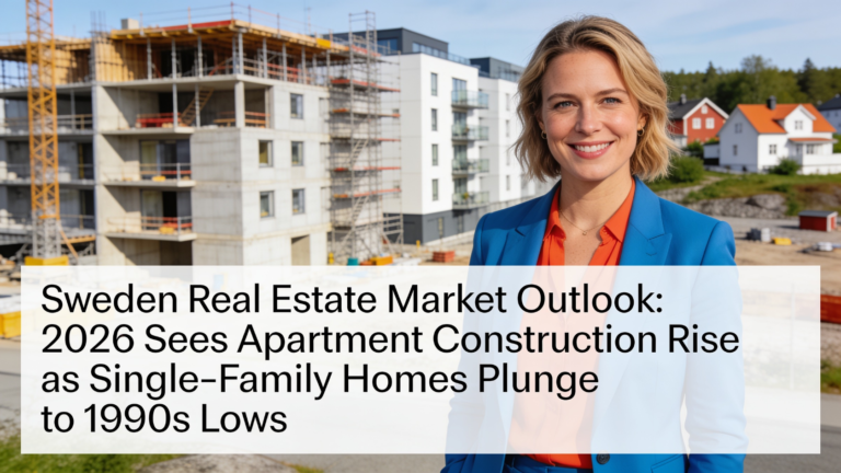 Sweden Real Estate Market Outlook: 2026 Sees Apartment Construction Rise as Single-Family Homes Plunge to 1990s Lows