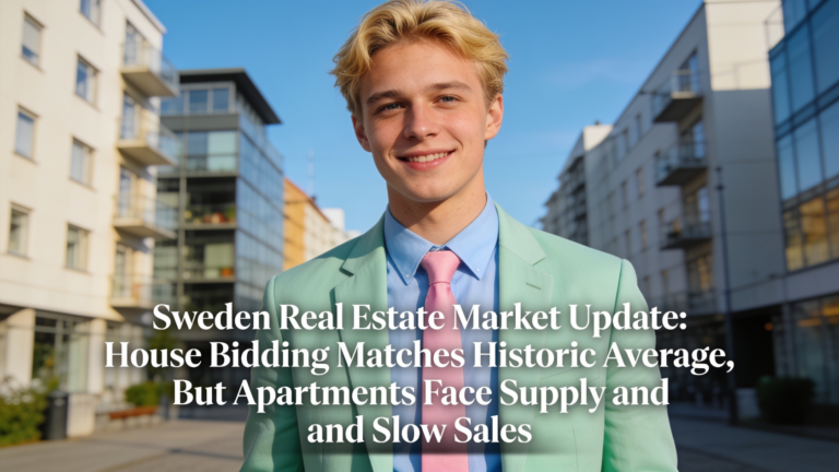 Sweden Real Estate Market Update: House Bidding Matches Historic Average, But Apartments Face Supply and Slow Sales