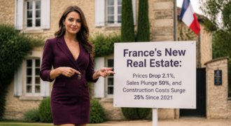 France’s New Real Estate: Prices Drop 2.1%, Sales Plunge 50%, and Construction Costs Surge 25% Since 2021