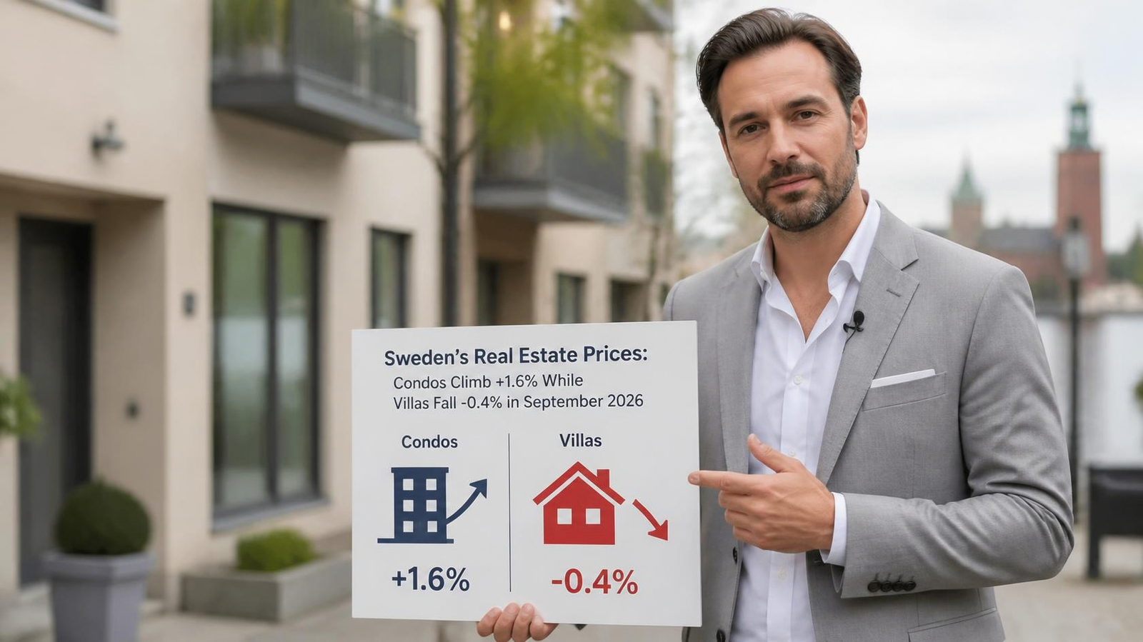 Sweden’s Real Estate Prices: Condos Climb +1.6% While Villas Fall -0.4% in September 2026